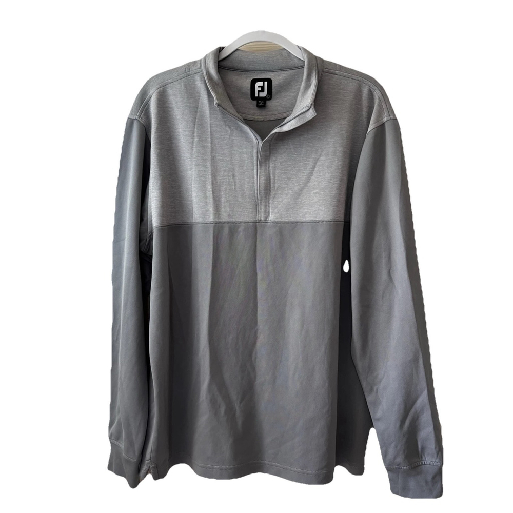 FJ FootJoy Men's Large Two Tone Athletic Wear Long Sleeve Sweater